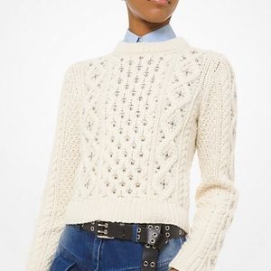 Michael Kors Studded Embellished Cashmere Sweater